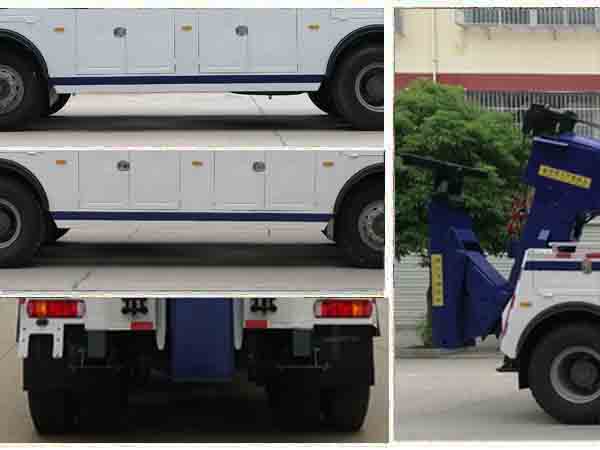 重汽豪沃单桥拖吊连体清障车